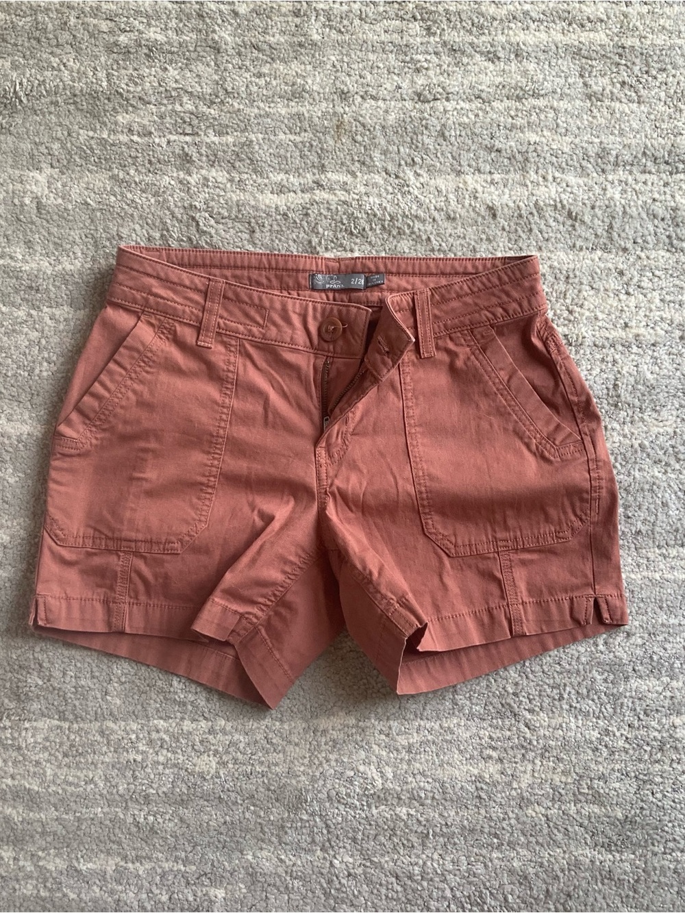 Prana Women's Rust-Coral Utility Pocket Shorts